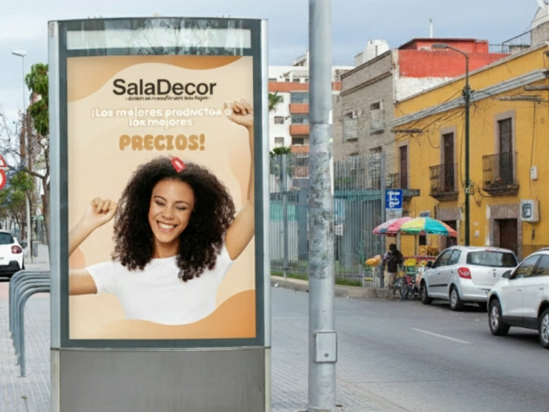 Banner cuadrado cartel en calle Banner cuadrado cartel en calle